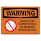Signmission OSHA Sign, Diesel Fuel Combustible No Smoking, 24in X 18in Rigid Plastic, 18" W, 24" L, Landscape OS-WS-P-1824-L-12045 - alternate 1